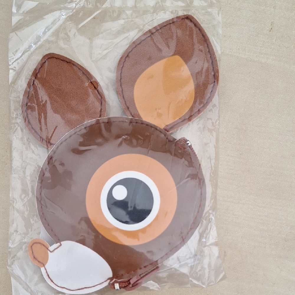 Sanrio Deery Lou Brown and Tan Animal Coin Purse